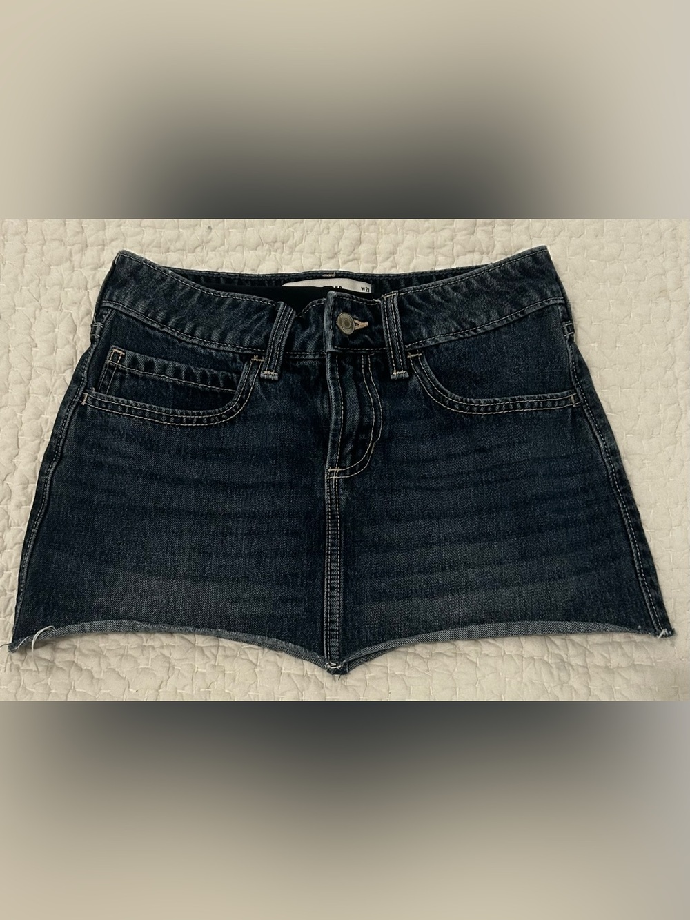 Hollister Dark Blue Denim Mini Skirt